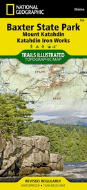 Wandelkaart 754 Topographic Map Guide Baxter State Park/Mount Katahdin /ME | National Geographic