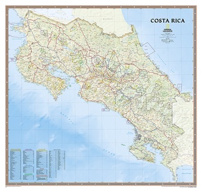 Wandkaart 20321 Costa Rica, 97 x 92 cm | National Geographic