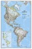 Wandkaart 02809 The Americas - Noord & Zuid Amerika, politiek, 60 x 94 cm | National Geographic