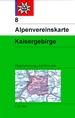 Wandelkaart 08 Alpenvereinskarte Kaisergebirge | Alpenverein