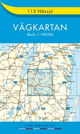 Wegenkaart - landkaart 115 Vägkartan Nässjö | Lantmäteriet