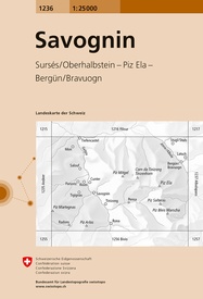 Wandelkaart - Topografische kaart 1236 Savognin | Swisstopo