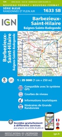 Wandelkaart - Topografische kaart 1633 SB - Serie Bleue Barbezieux-Saint-Hilaire | IGN - Institut Géographique National