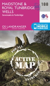 Wandelkaart - Topografische kaart 188 Landranger Active Maidstone / Royal Tunbridge Wells | Ordnance Survey