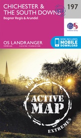 Wandelkaart - Topografische kaart 197 Landranger Active Chichester / The South Downs | Ordnance Survey