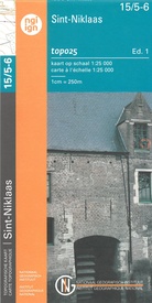 Wandelkaart - Topografische kaart 15/5-6 Topo25 Sint Niklaas - Temse - Bornem | NGI - Nationaal Geografisch Instituut