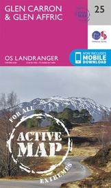 Wandelkaart 25 Landranger Active Glen Carron / Glen Affric | Ordnance Survey