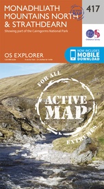 Wandelkaart - Topografische kaart 417 OS Explorer Map | Active Monadhliath Mountains North / Strathdearn | Ordnance Survey