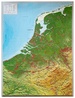 Reliëfkaart Benelux met voelbaar 3D reliëf | 77 x 57 cm | GeoRelief