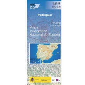 Topografische kaart 822-II Pedreguer | CNIG - Instituto Geográfico Nacional