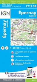 Wandelkaart - Topografische kaart 2713SB Epernay - Dormans | IGN - Institut Géographique National
