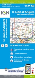 Wandelkaart - Topografische kaart 1521 SB - Serie Bleue le Lion-d'Angers | IGN - Institut Géographique National