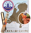 Scratch Map Nederland - kraskaart der Nederlanden 56 x 44 cm | Bubble Up