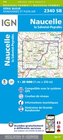 Wandelkaart - Topografische kaart 2340 SB - Serie Bleue Naucelle, La Salvetat, Peyrales | IGN - Institut Géographique National