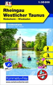 Wandelkaart 51 Outdoorkarte Rheingau Westlicher Taunus | Kümmerly & Frey