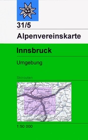 Toerskikaart 31/5S Alpenvereinskarte Innsbruck & omg. ski | Alpenverein