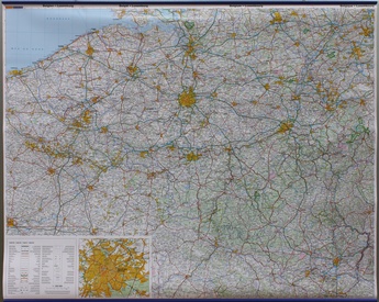 Wandkaart Belgie & Luxemburg 125 x 99 cm | Hallwag
