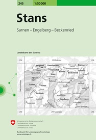 Wandelkaart - Topografische kaart 245 Stans | Swisstopo