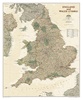 Wandkaart 20667 Engeland en Wales, antiek, 76 x 91 cm | National Geographic