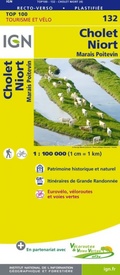 Fietskaart - Wegenkaart - landkaart 132 Cholet - Niort | IGN - Institut Géographique National