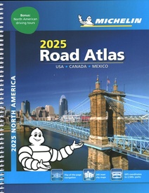 Wegenatlas Road Atlas USA Canada Mexico 2025 | A4-Formaat | Ringband | Michelin