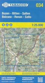Wandelkaart 034 Bolzen - Ritten - Salten - Bolzano - Renon - Salto | Tabacco Editrice