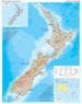Wandkaart Nieuw Zeeland, 74 x 93 cm | Gizi Map