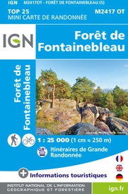 Wandelkaart 2417OT Forêt de Fontainebleau mini | IGN - Institut Géographique National