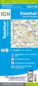 Topografische kaart - Wandelkaart 1623 SB - Serie Bleue Saumur | IGN - Institut Géographique National