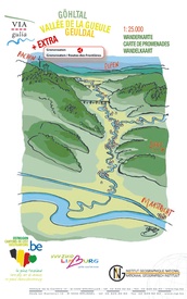 Wandelkaart 160 Via Gulia - Geuldalroute | NGI - Nationaal Geografisch Instituut