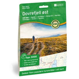 Wandelkaart 3020 Topo 3000 Dovrefjell Øst | Nordeca