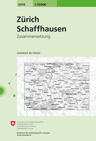 Wandelkaart - Topografische kaart 5010 Zürich - Schaffhausen | Swisstopo