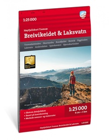 Wandelkaart Hoyfjellskart Tromso ost  - oost - Breivikeidet Laksvatn | Calazo