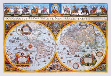 Legpuzzel Nova Terrarum antieke kaart puzzel in hout 1010 stuks | Wooden City