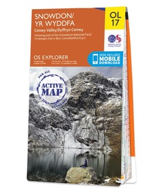 Wandelkaart - Topografische kaart 17 OS Explorer Map | Active Snowdon/  Yr Wyddfa / Conwy Valley area | Ordnance Survey