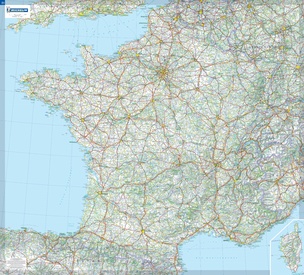 Wandkaart Frankrijk – France, 111 x 100 cm | Michelin